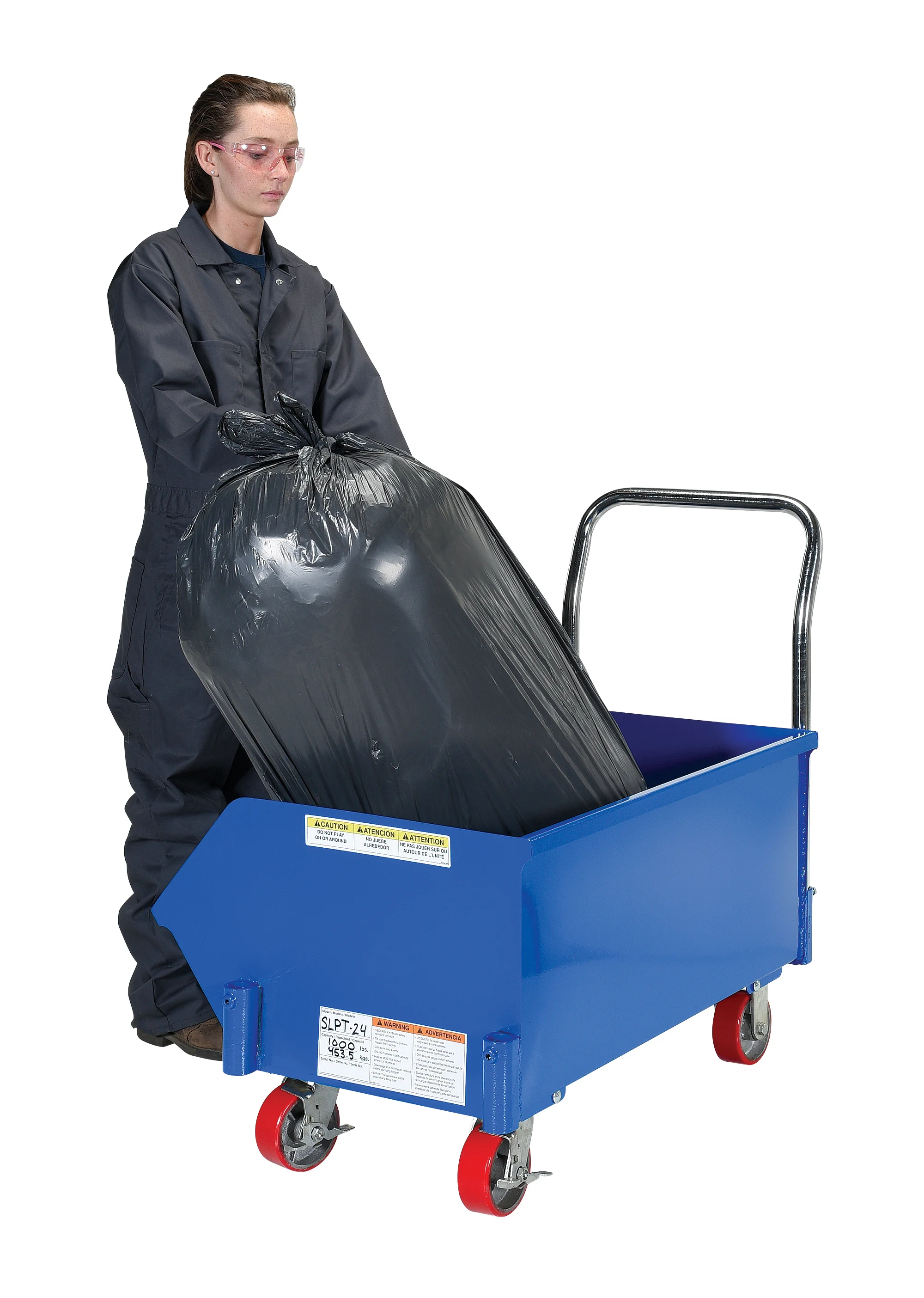 Tapered Side Low Profile Hopper | Platform & Ladder